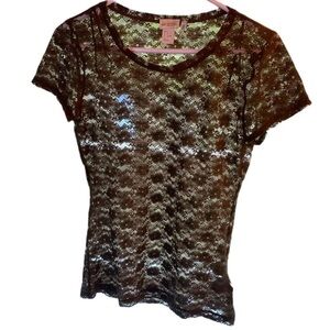 Floral Lace Forrest Green T-Shirt H&M Conscious Collection